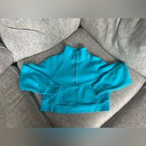 Lululemon Athletica Scuba Funnel Neck Half Zip, Electric Turquoise, XS/S